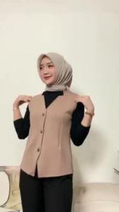 Rompi scuba premium tebal atasan wanita Rompi korean style