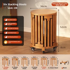 FWTDF | Stackable Storage Ottoman Home