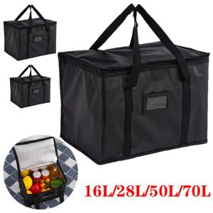 70L Insulated Thermal Cooler Bag Insulation To Keep Cold Large Capacity Portable Lunch Bag Zip Picnic Camping Tin Foil Food Bag