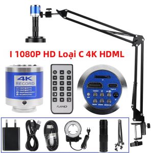 Kính Hiển Vi Kỹ Thuật Số 1080P 4K Full HD Camera C-Mount Cho Hàn PCB Sửa Chữa Điện Thoại Di Động Độ Phóng Đại Đứng Công Nghiệp 1-150X