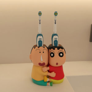 2024 ตู้เก็บของใหม่ในห้องน้ำแบบมีสายไฟฟ้า ชั้นวางแปรงสีฟันแบบสร้างสรรค์ ที่วางของในห้องน้ำ สไตล์การ์ตูน เครื่องประดับ