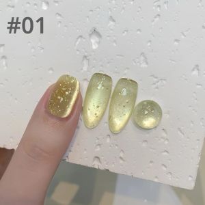 ยาทาเล็บเจลแมวตาสีเหลือง PSK 1-8 ชิ้น สีสันสดใส แบบฟองน้ำ กลิตเตอร์วิ้งๆ ยอดนิยม สำหรับร้านทำเล็บ ตกแต่งเล็บ