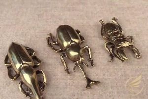 Decor Mini Tượng Nhỏ Bọ Cánh Cứng Trang Trí Tiểu Cảnh Bằng Đồng Thau - Đồ Đồng Thuận Tâm