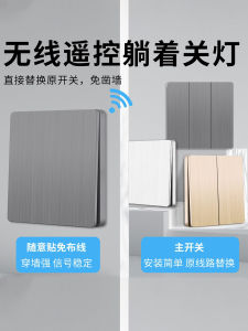 Wireless Smart Remote Control Switch Panel No Wiring 220V Home Electric Light Double Control Free Placement Remote Bedside Control