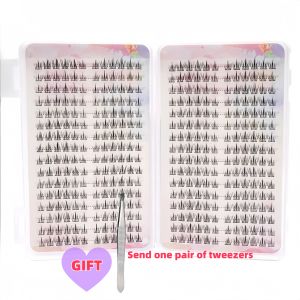 384pcs Easy-To-Apply Sunflower Cluster False Eyelashes Book for Women - Natural Look Large Capacity D Curl 10-12Mm Length#Col