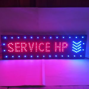 lampu led sign tulisan service hp full hiasan