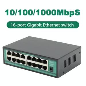 Bộ Chuyển Mạch Ethernet Gigabit 16 Cổng 10/100/1000 Mbps RJ45 Cho Văn Phòng Tại Nhà Hỗ Trợ Giao Tiếp Full-Duplex & Half-Duplex