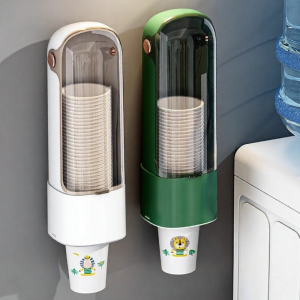No Drill Wall-Mounted Plastic Cup Holder