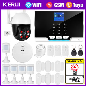Kerui | KERUI Residential Smart Life GSM WiFi Alarm System for House Wireless Security Alarm Home Tuya Smart App Control work with ALexa