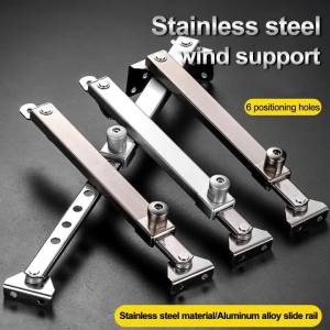 Window Hinges Casement Window Stays & Locks Angled Fixed Base Electroplated Brushed Style 6 Fixed Slots