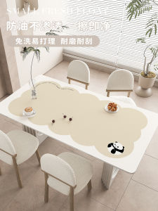 Suikone Waterproof Oil-resistant Tablecloth Luxury Sensation Dining Table Mat Easy Cleaning PVC Material for Home Restaurant Living Room Study