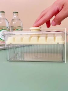 KS Hộp đựng khay đá dạng đẩy sức chứa lớn cho tủ lạnh thực phẩm gia dụng khuôn làm đá viên hộp đựng quả bóng Băng đông lạnh Tự Chế