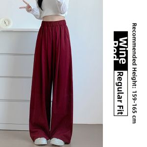 LANMENGYA | Relaxed Fit High Waist Pants Slim Fit Flowy
