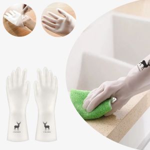 Găng Tay Cao Su Chống Thấm Nước Vệ Sinh Nhà Bếp Cao Su Giặt & Rửa Bát Silicon Bền Bảo Vệ Cổ Tay Phụ Kiện Vệ Sinh