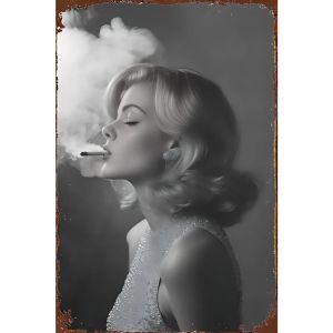 CIFbuy | Retro Pinup Girl Đỏ Đồ Lót Chân Dung Nhôm Mảng Bám Tường Ký Phong Cách Hiện Đại Trang Trí Cho Phòng Ngủ Phòng Khách Quán Rượu