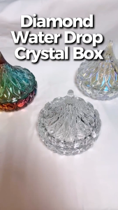 SI Diamond Water Drop Crystal Box Crystal and Jewelry Storage Box Crystal Cleansing Box Beautiful Storage