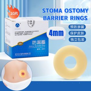 (10Pcs) 4mm Ostomy Stoma Paste Barrier Ring to Protect Skin Ostomy Paste Ring Anti-leak Protective Barrier Rings Stoma