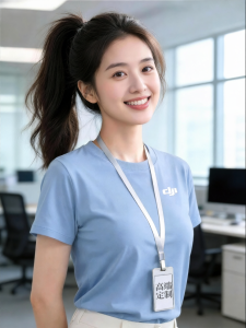 SHANCHEN | Custom Logo Breathable T-shirt Work Uniform Culture Shirt Round Neck Short Sleeve