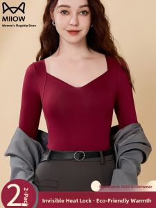 Miiow | Hydrolyzed Hyaluronic Acid Skincare Base Layer with Padded Bra Top Womens Long Sleeve T-shirt