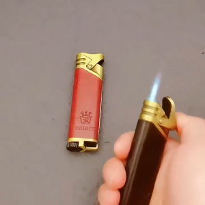 Wheel Strip Lighter Torch Jet Lighter Windproof Gas Window Metal Lighter Inflatable Butane 1300 C Ci