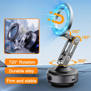 X93 Magnetic Phone Holder Rotating Folding Electric Vacuum Suction Mag Stand For Car Navigation Gym Kitchen Streaming Bracket