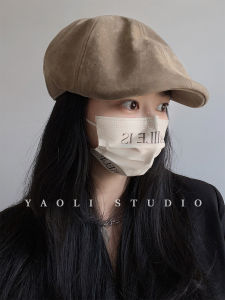 Mũ Beret Lông Suede Nữ Mùa Thu Đông Cỡ Lớn Giảm Rộng Mặt Mũ Đi Nhảy Múa Thường Ngày Mũ Đạo Mẫu Cặp Đôi Mũ Trẻ Trung Mũ Tròn