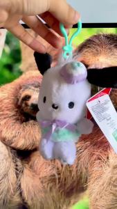 Sanrio Floral Series Plush Doll Charms Kuromi & My Melody Cute Cartoon Backpack Pendants