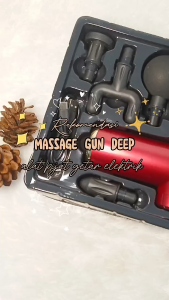 Massage Gun Deep Tissue Alat Pijat Getar Electrik 4in1 Terapi Otot Pain Relief
