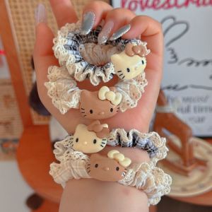 ริบบิ้นคล้องผมลายลูกไม้สีดำ ทรงเรียบง่าย สไตล์หวาน สำหรับเด็กผู้หญิง เครื่องประดับผมสุดน่ารัก หางแมว ริบบิ้นที่มีคุณค่าทางศิลปะสูง