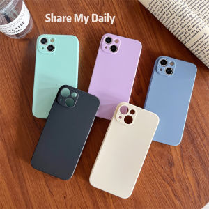 High-End Simple Silicone Soft Case for  14Promax 12 16Max Anti-Fall Full Cover Protection for Men And Women 8Plus Suitable for New Models 13Mini 11