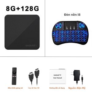 Hộp Giải Mã Truyền Hình T8 Android 14 8K Wifi Kép BT5.4 Chip Rockchip RK3518 Hỗ Trợ Google Voice Assistant Đầu Ra HDMI 2.0