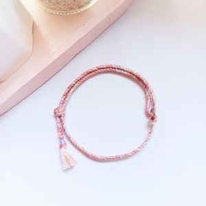Ombre Color with Ring - Single Braid Bracelet | Gelang Tali Kepang Ombre