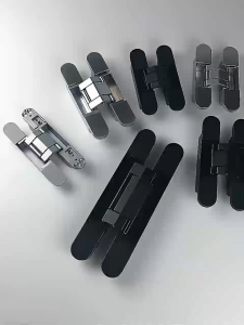 Adjustable 180° Swing Hidden Door Hinges 6-Inch 2PCS Set 3D Dimensional Door Hardware for Home Security