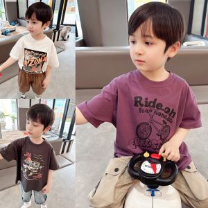 Ultra Soft Comfortable Cartoon Short Sleeve T-Shirt for Boys Loose Fit Summer Wear New Style Kids Clothing Half Sleeve Top