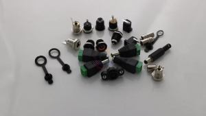 Jack cắm Âm Dương chữ L Jack DC 5.5x2.1mm đực cái lỗ M10 dùng cho dây nguồn adapter camera motor kết nối nhanh điện tử