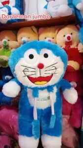 Boneka Doraemon Jumbo Tinggi 1 M Bahan Rasfur Bulu Halus Dan Super Empuk Aman Untuk Anak