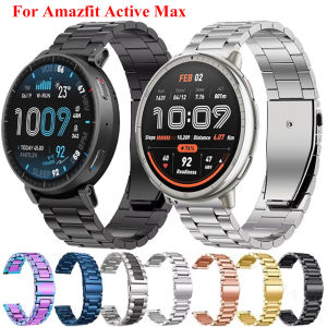 Metal Strap For Amazfit Active Max/Active 2/Balance 2/Bip 6 5 3Pro/GTS GTR 4 3 2/Helio Stainless Steel Band 20/22mm Metal Correa