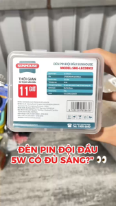 Đèn pin đội đầu Sunhouse SHE-LECDD02Pin Lithium 2000mAh - Hàng chính hãng