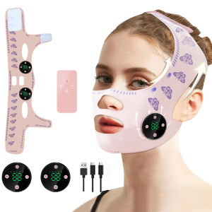 EMS Head Massage Face Relaxation USB Charging Facial Slimming Strap Face Lifting Reduce Double Chin Cheek Lift Up Face Thin Mask