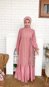 Cutetrik Terbaru 2025 Dress Muslim Anak Outer Brukat Gamis Brukat Gamis Anak Brokat Premium