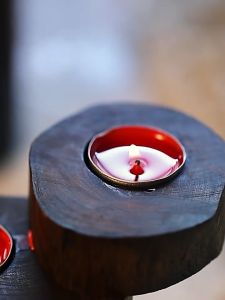 เชิงเทียนไม้ ที่ใส่เทียน มีขนาด2ชั้นถึง10ชั้น ไม้สักเก่า ชั้นเทียนหมุนได้360องศา แถมเทียน