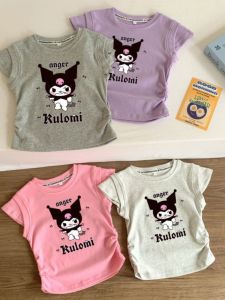 Girls Sleeveless T-Shirt Childrens Summer Fashion Baby Clothes Trendy Little Kid Top Quick Dry Short Sleeve Cartoon Pattern