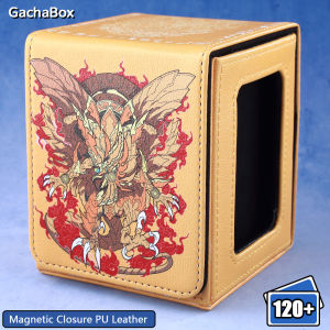 120+Cards The ​Winged Dragon of Ra TCG Deck Box CasePU Leather Display Window for PTCG YGO TCGMTG Gaming​ Storage Magnetic Box