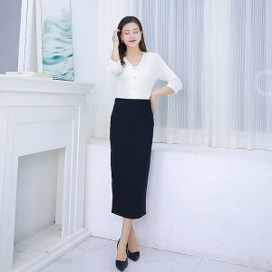 (Stock inKL-125) Womens Skirt Midi Skirt Women Elegant Office skirt Elastic Bodycon Hip Skirt