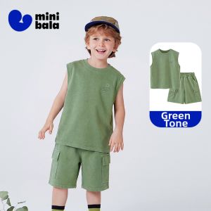 MINI BALA | Boys Comfortable and Non-deformable Vest and Shorts Summer Workwear Style