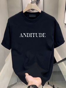 Accessible Luxury Trendy Heavy Weight Short Sleeve T-shirt Men Summer American Fashion Brand Loose T-shirt Pure Cotton Half Sleeve Top Clothes