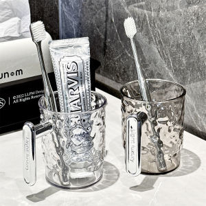 แก้วน้ำชุบเงินแบบมีรูปคลื่งน้ำ แก้วน้ำสำหรับแปรงฟันแบบคู่ แก้วน้ำสำหรับสปาเกตตี้ แก้วน้ำสำหรับใช้ในบ้าน แก้วน้ำสำหรับใช้ในห้องน้ำแบบเรียบง่ายและหรูหรา