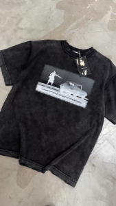 Áo Thun Wash DAPPERANDMORE Cheating Love Form Boxy 100% Cotton 300GSM - Black