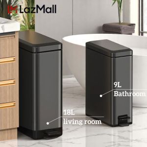 9L/18L Narrow Trash Can Minimalist for Bathroom Kitchen Trash Bin with Lid Simple Lift&Packing