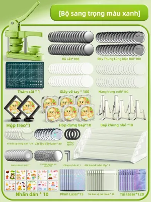 NUOXUNDE | Máy Làm Huy Hiệu DIY Bộ Đồ Chế Tạo cho Quà Sinh Nhật Bé Gái